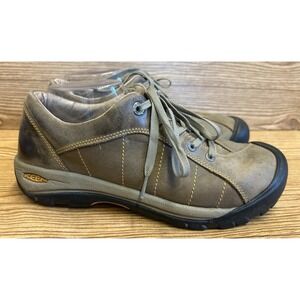 KEEN Presidio Shoes Womens Size 11 Brown Leather Hiking Walking Comfort Sneakers